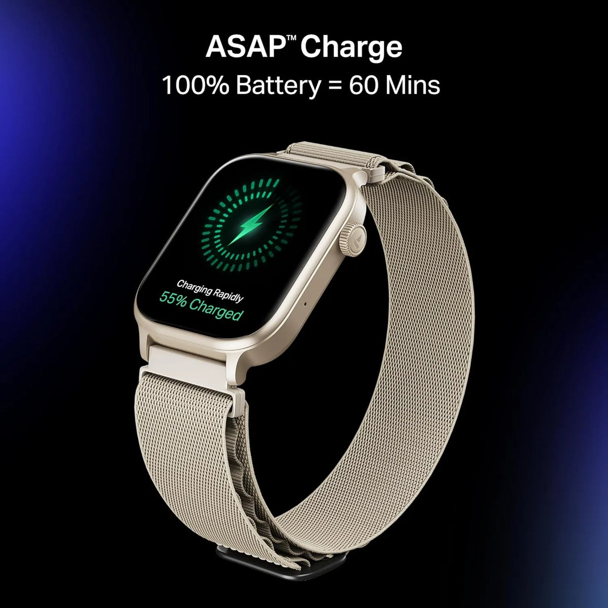 boAt Storm Infinity Plus Smartwatch with 680 mAh Battery, 1.96" HD Display, and Functional Crown - Sports White (Open-Box)