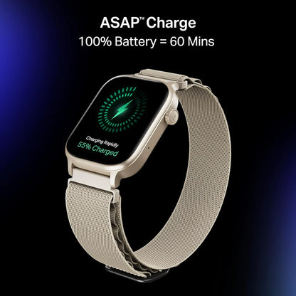 boAt Storm Infinity Plus Smartwatch with 680 mAh Battery, 1.96" HD Display, and Functional Crown - Sports White (Open-Box)
