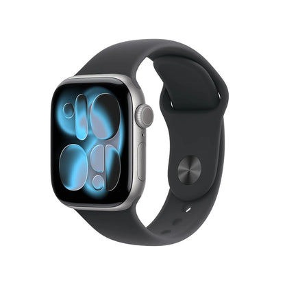 Apple Watch Series 11 GPS + Cellular 42mm Space Grey Aluminium Case with Black Sport Band