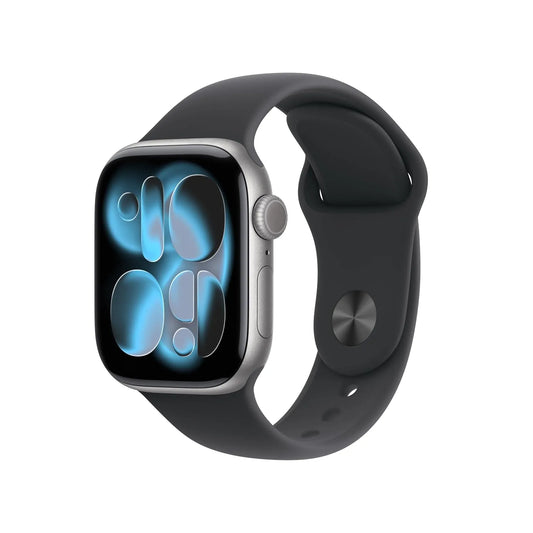 Apple Watch Series 11 GPS + Cellular 42mm Space Grey Aluminium Case with Black Sport Band