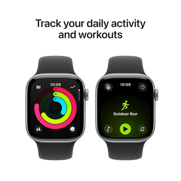 Apple Watch Series 11 GPS + Cellular 42mm Space Grey Aluminium Case with Black Sport Band