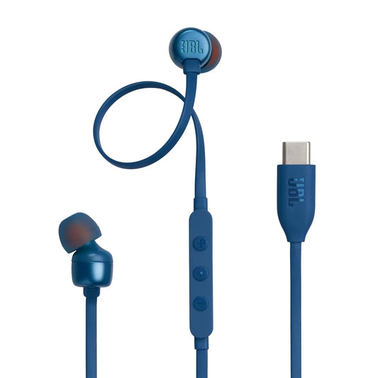 JBL Tune 310 Wired in Ear Type C Headphones, 3-Button EQ Preset Remote with Microphone