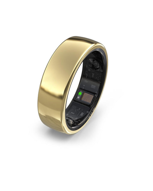 aabo Smart Ring for Men Women |Fitness Tracker Ring| Easy Connectivity | (Size 11, Gold)