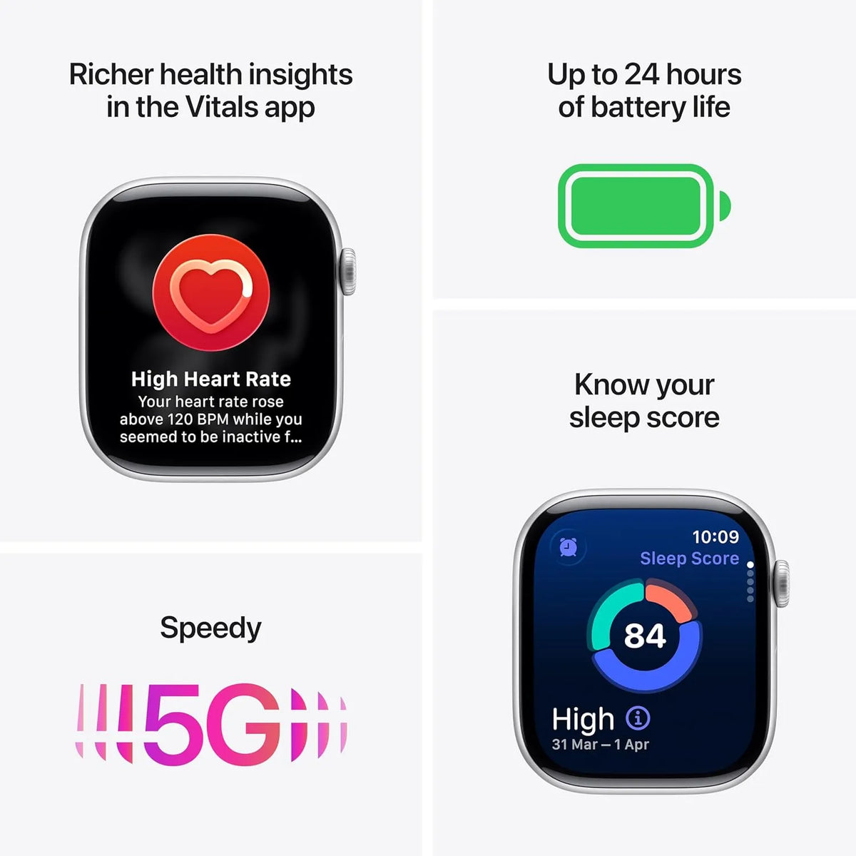 Apple Watch Series 11 GPS + Cellular 42mm Jet Black Aluminium Case with Black Sport Band - S/M