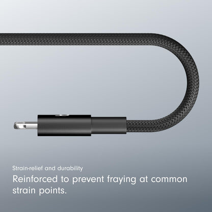Beats USB-C to Lightning Woven Cable, Fast Charging, Durable/Tangle-Free, Compatible Charger for Apple Devices w Lightning Ports (1.5 m) - Black