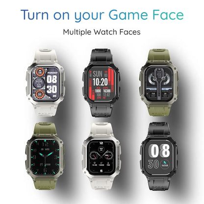Pebble Bravo 1.99" (5.05 cm) Infinite Display, Bright HD Display 600Nits BT Calling, One Time BT Connect, 520 mAh Battery, Health Suite, Multi Sports Mode, Rugged Built - Jet Black