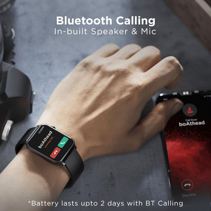 Boat Wave Call Smart Watch for Men & Women, Bluetooth Calling, 1.69" (4.2 cm) Display w/ 550 NITS, 150+ Watch Faces, Multi-Sport Modes,HR,SpO2, IP68