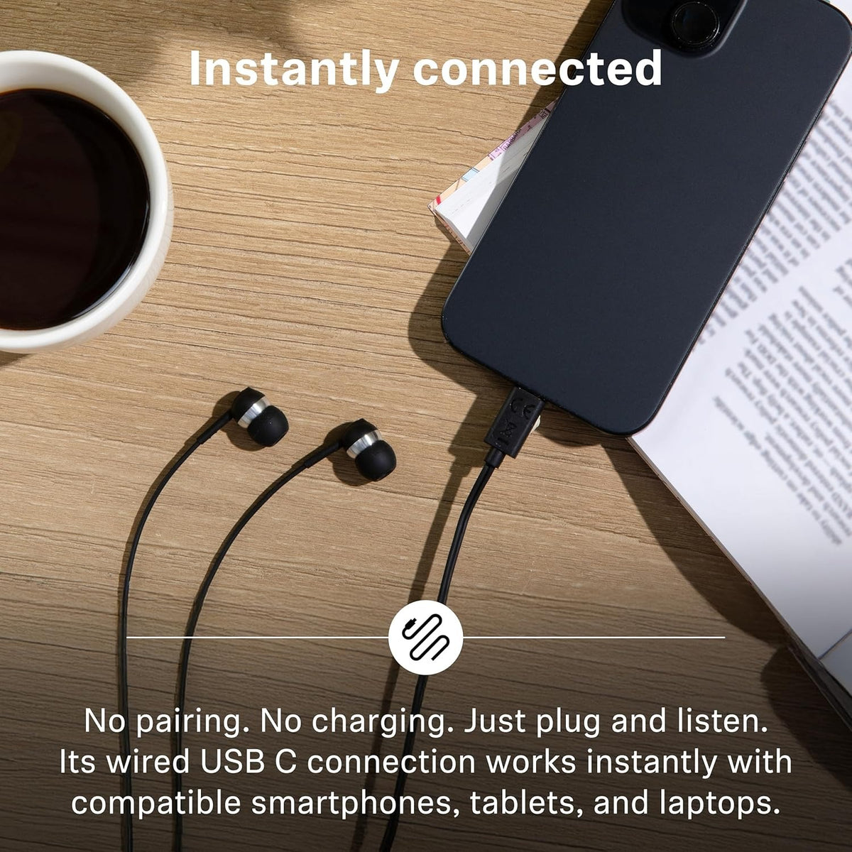 Sennheiser CX 80U Wired in-Ear Earphones with in-Line Microphone, One Button Smart Control, Lightweight Design, USB Type-C,(Black)