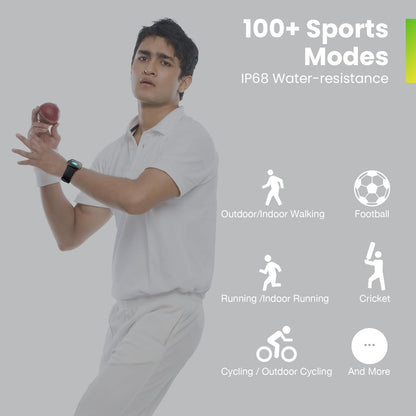 Amazfit Pop 3S Smart Watch with 1.96" AMOLED Display, BT Calling, SpO2, 12-Day Battery Life, 304 Stainless Steel, AI Voice Assistance, 100 Sports Modes, 24H HR Monitor, Music Control (Metallic Sliver)