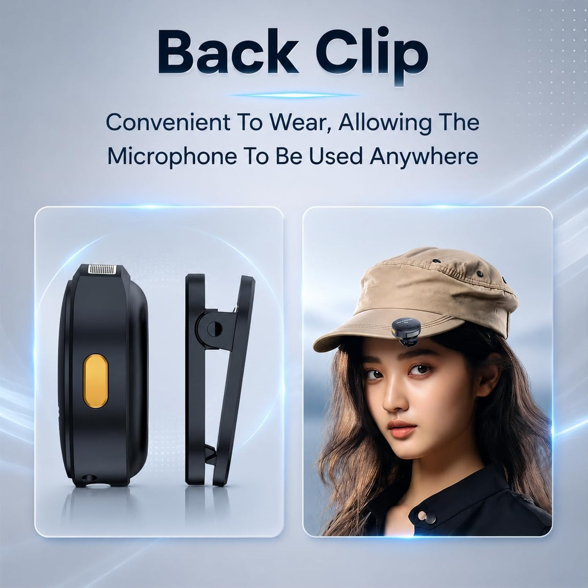 Futopia Wireless Rechargeable Microphone with Charging Case 300mAh, Noise Cancellation Mic, Clip-On Collar, 3Hr Playtime, 20m Range Perfect for YouTube, Podcast, Vlogging, Streaming & Video Recording