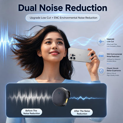 Futopia Wireless Rechargeable Microphone with Charging Case 300mAh, Noise Cancellation Mic, Clip-On Collar, 3Hr Playtime, 20m Range Perfect for YouTube, Podcast, Vlogging, Streaming & Video Recording