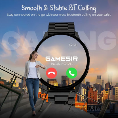GameSir Active 2 Smartwatch for Men & Women, 1.39” HD Round Display, Bluetooth Calling, Heart Rate & SPO₂, 100+ Sports Modes, IP67, Long Battery Life for Android & iOS