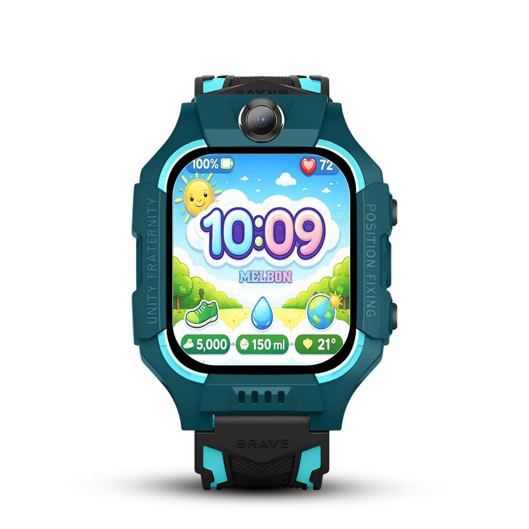Melbon® 2G Sim Card SmartWatch for Kids, LBS Location Tracking, Voice Message, Cameras, 2G Voice Calling & Message, SOS, Geo-Fencing, Games - Perfect for Child Safety and Entertainment