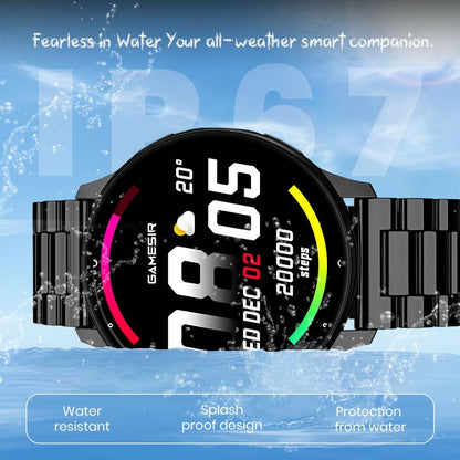 GameSir Active 2 Smartwatch for Men & Women, 1.39” HD Round Display, Bluetooth Calling, Heart Rate & SPO₂, 100+ Sports Modes, IP67, Long Battery Life for Android & iOS