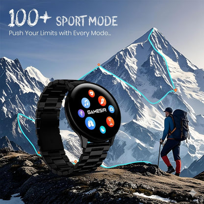 GameSir Active 2 Smartwatch for Men & Women, 1.39” HD Round Display, Bluetooth Calling, Heart Rate & SPO₂, 100+ Sports Modes, IP67, Long Battery Life for Android & iOS