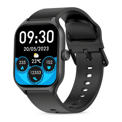 PunnkFunnk H9 Smart Watch 2.01" TFT Display, Bluetooth 5.0 with 100+ Sports Mode, Heart Rate & Blood Oxygen Monitor, Call & Message Reminders Compatible with Android & iOS, IP67 Waterproof