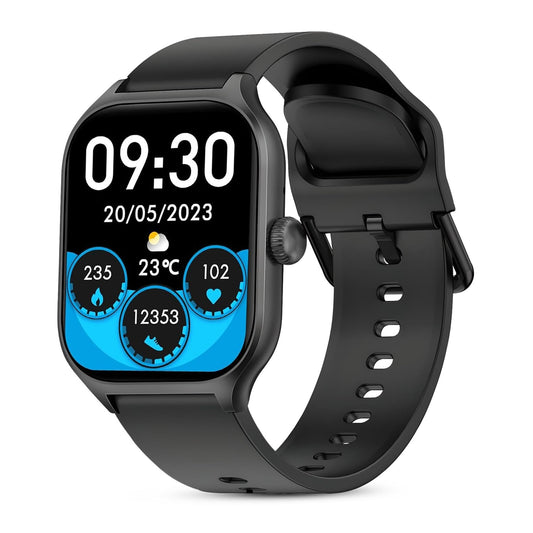 PunnkFunnk H9 Smart Watch 2.01" TFT Display, Bluetooth 5.0 with 100+ Sports Mode, Heart Rate & Blood Oxygen Monitor, Call & Message Reminders Compatible with Android & iOS, IP67 Waterproof
