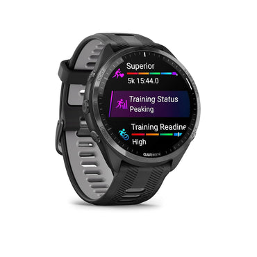 Garmin Forerunner 965 GPS Triathlon Smartwatch,Amoled Touchscreen, Battery Upto 23 Days, HRV Status, Advanced Sleep Score, Track Running, Cross Training, Vo2 Max, ClimbPro