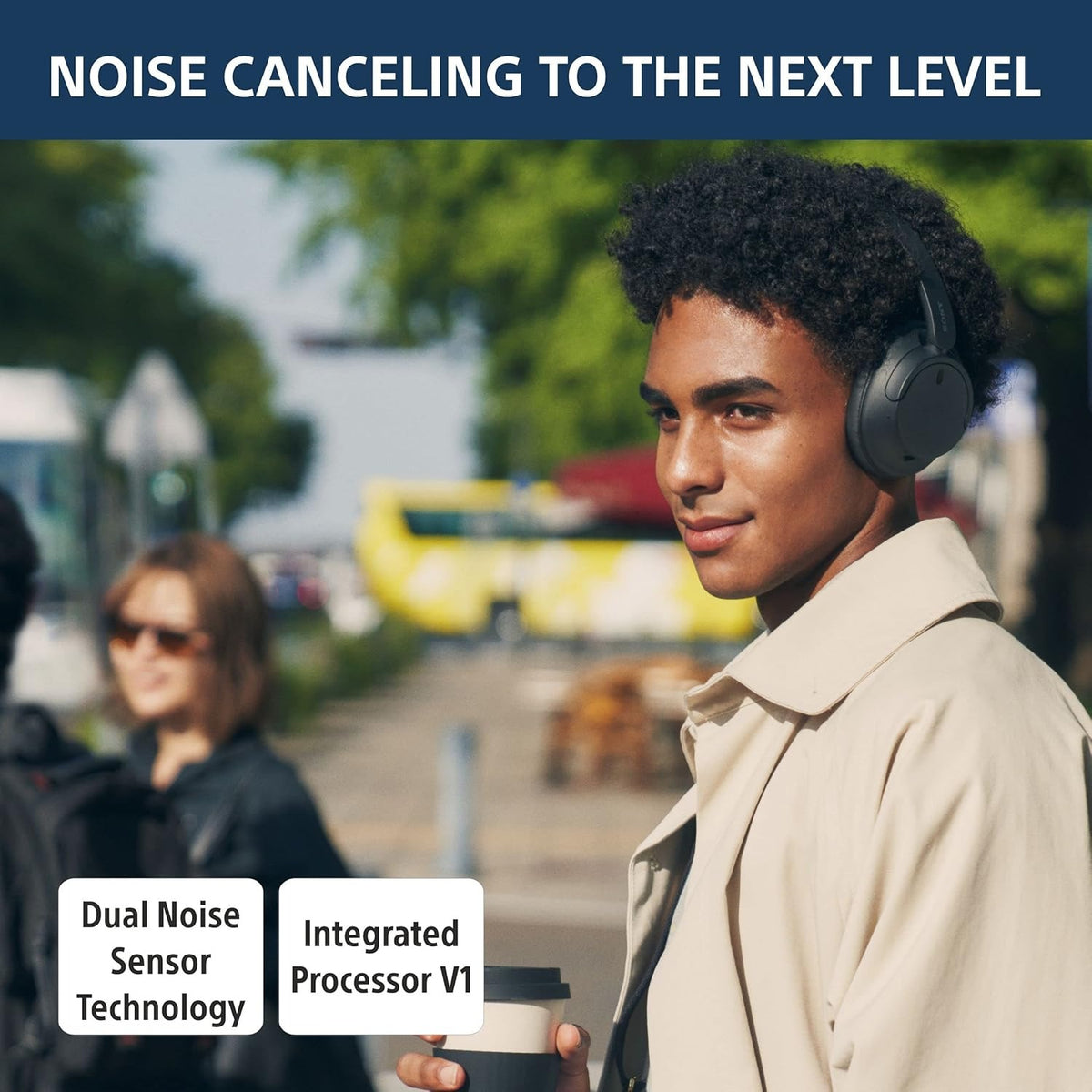 Sony WH-CH720N Active Noise Cancellation Wireless Bluetooth Over Ear Headphones with Mic, Adaptive Sound Control, Quick Charge, Up to 35Hrs Battery