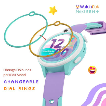 WatchOut Next-Gen+ Smart Watch for Kids, GPS Watch for Kid Tracker, with Sim Slot 5G, Video & Voice Calling, Heart Rate & Fever Alert, SOS Emergency Alerts, Smart Watch for Kids 3-13
