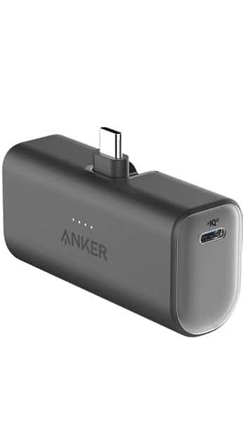 Anker iPhone 15 Portable Charger, Nano Power Bank with Built-in USB C Connector,5,000mAh Portable Charger 22.5W,for iPhone 15 Series,Samsung S22/23 Series,iPad Pro/Air,AirPods