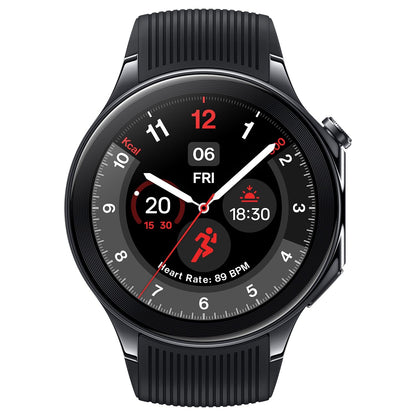 OnePlus Watch 2 with Wear OS 4,Snapdragon W5 Chipset,Upto 100hrs battery life,1.43’’ AMOLED Display, Stainless Steel & Sapphire Crystal build,Dual Frequency GPS, 5 ATM, IP68 & BT Calling