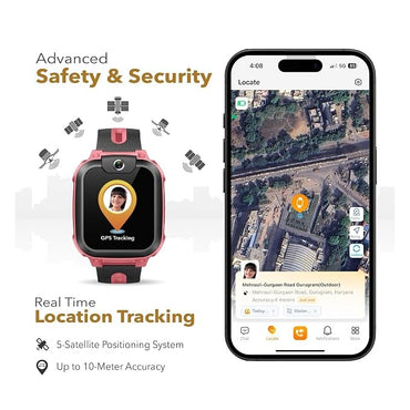 imoo Phone Watch Z1 – Smart Watch with GPS Tracker, 4G Video & Voice Calls, Advanced Parental Controls, Durable Quality with IPX8 Water Resistance, SOS, for Kids