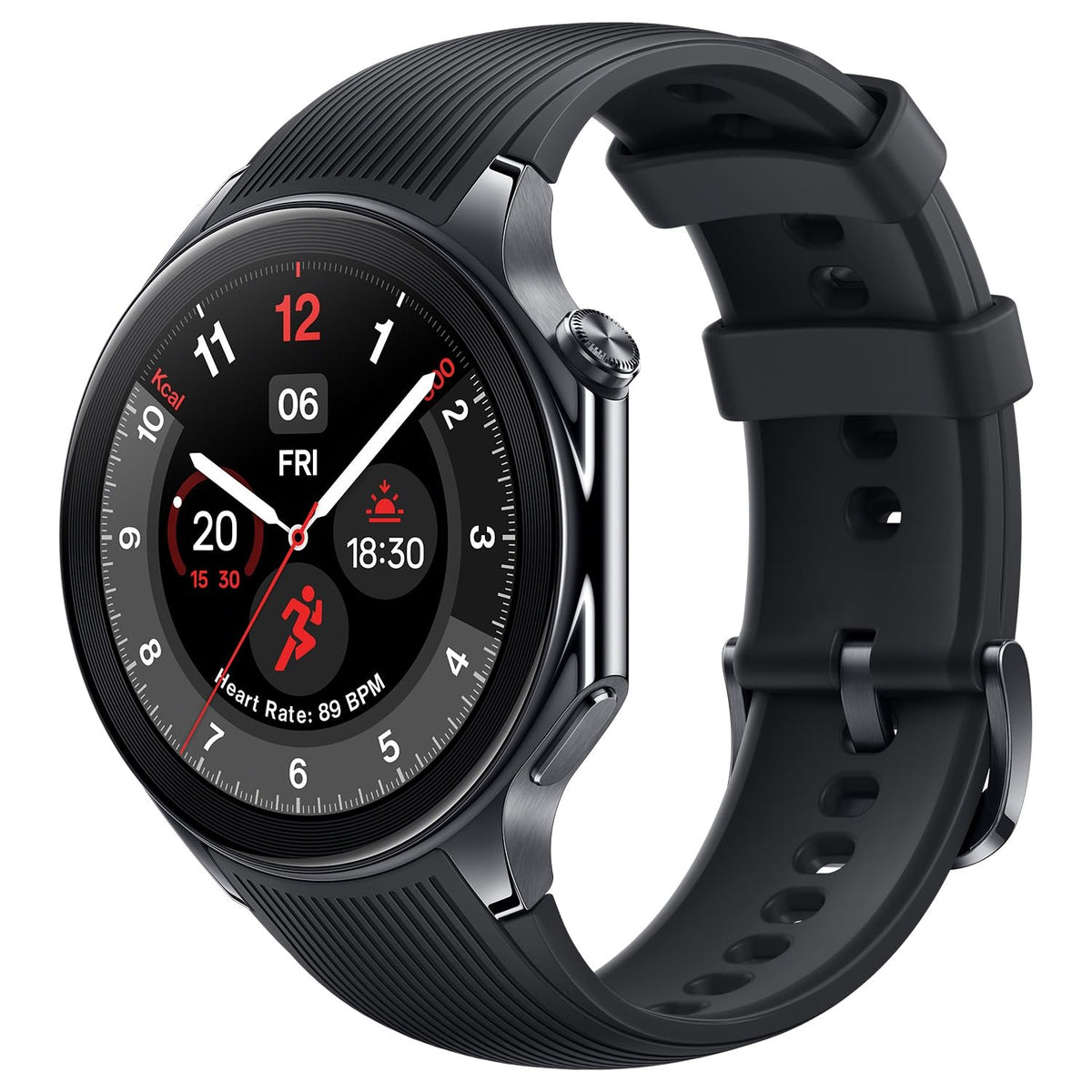OnePlus Watch 2 with Wear OS 4,Snapdragon W5 Chipset,Upto 100hrs battery life,1.43’’ AMOLED Display, Stainless Steel & Sapphire Crystal build,Dual Frequency GPS, 5 ATM, IP68 & BT Calling