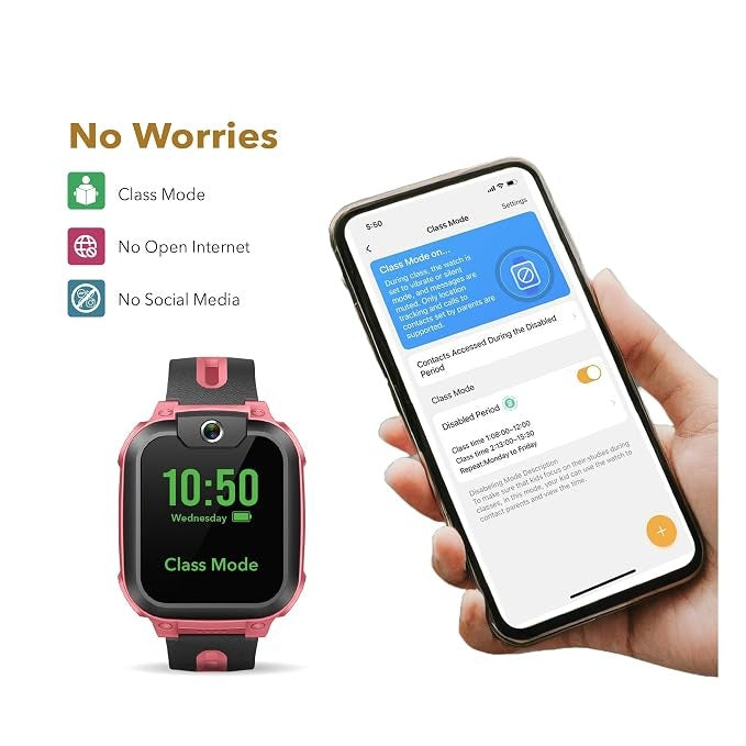 imoo Phone Watch Z1 – Smart Watch with GPS Tracker, 4G Video & Voice Calls, Advanced Parental Controls, Durable Quality with IPX8 Water Resistance, SOS, for Kids