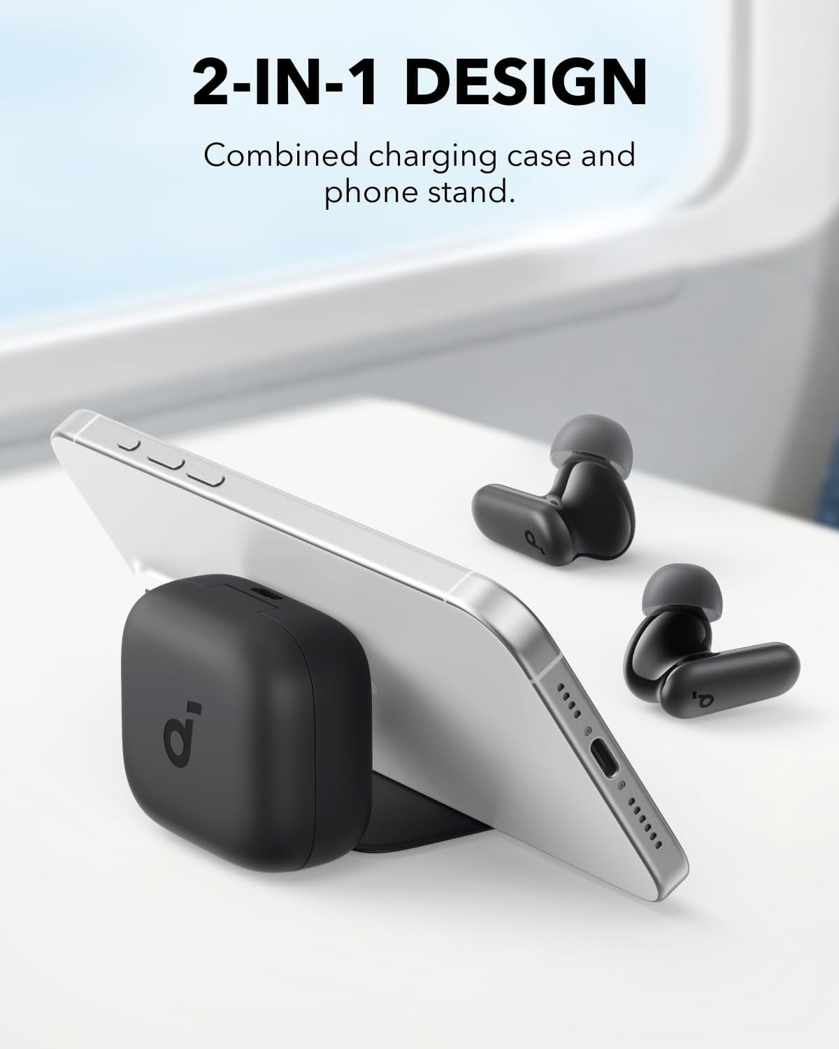 soundcore R50I NC by Anker Noise Cancelling in Ear Earbuds,Strong 42Db Adaptive Noise Cancelling,Powerful Bass,45H Playtime,2-in-1 Case and Phone Stand,Ip54,Fast Charge 10Min = 120 Min,Bluetooth 5.4