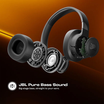 JBL Tune 770NC Wireless Over Ear Headphones with Adaptive Noise Cancellation, Upto 70H Battery, Smart Ambient, Speed Charge, Customized EQ, Google Fast Pair, Multipoint Connect, BT 5.3 - Black
