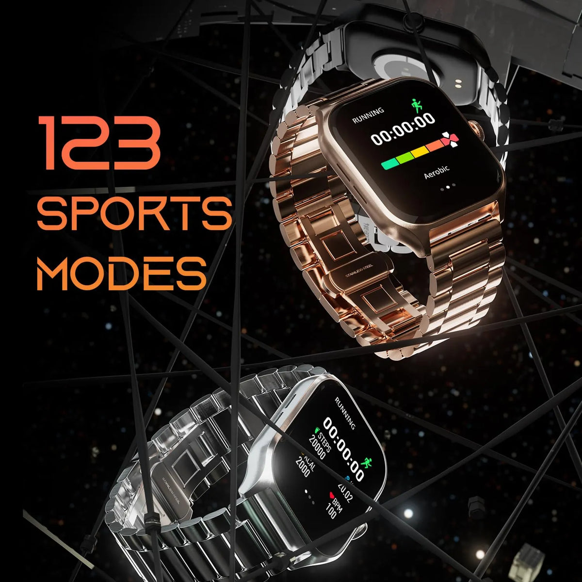 Fire-Boltt Solaris 1.78” AMOLED Always-on Display with 368 * 448 px Resolution, 123 Sports Mode, IP68 Water-Resistant, Long-Lasting Battery Life and Comprehensive Health Tracking (Pink)
