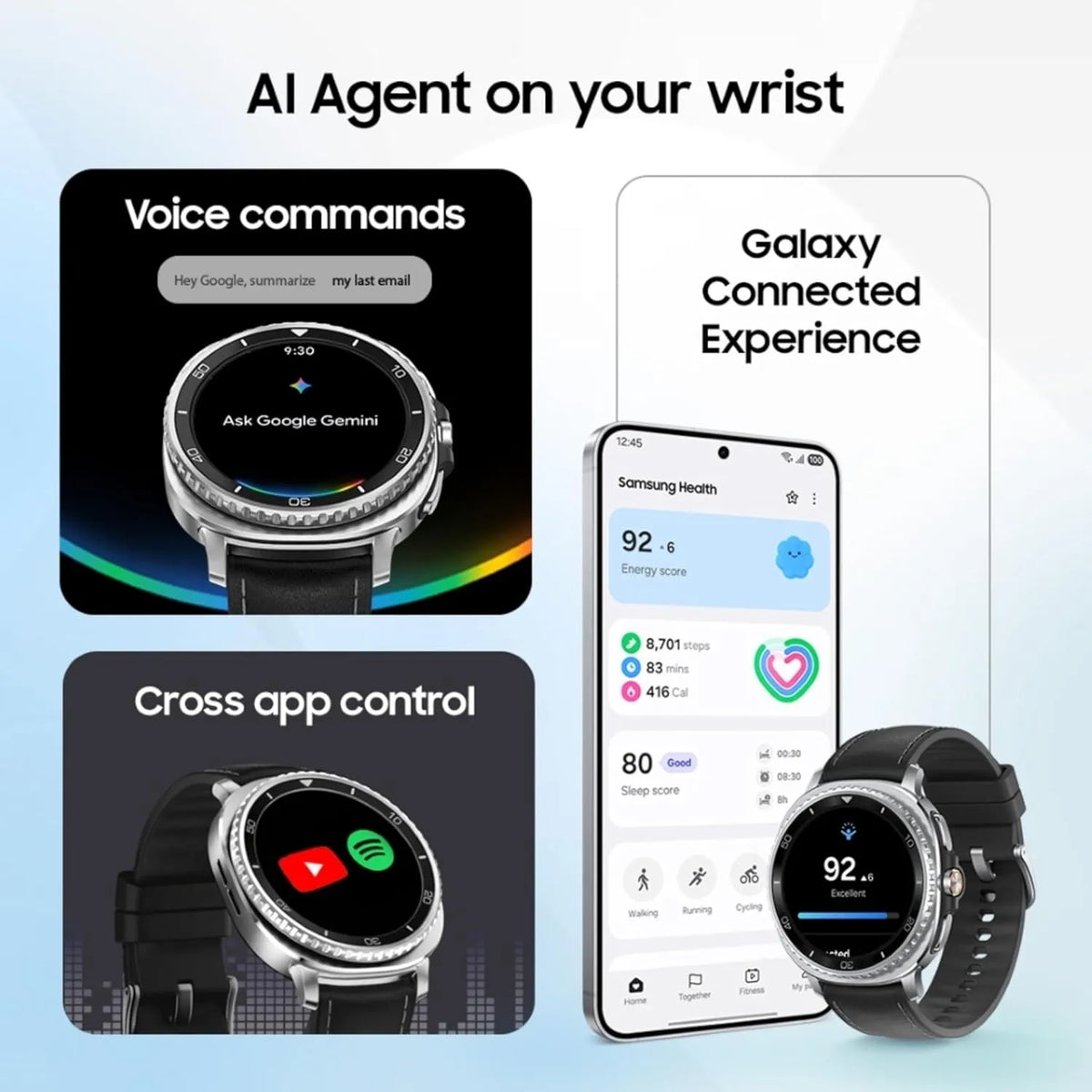 Samsung Galaxy Watch8 Classic (46mm LTE, Black) with 3nm Processor | Dual GPS | Sapphire Glass & Stainless Steel | 5ATM & IP68 | BP, ECG, IHRN & Vascular Load Monitoring | Anti-oxidant Index
