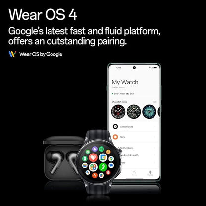 OnePlus Watch 2 with Wear OS 4,Snapdragon W5 Chipset,Upto 100hrs battery life,1.43’’ AMOLED Display, Stainless Steel & Sapphire Crystal build,Dual Frequency GPS, 5 ATM, IP68 & BT Calling