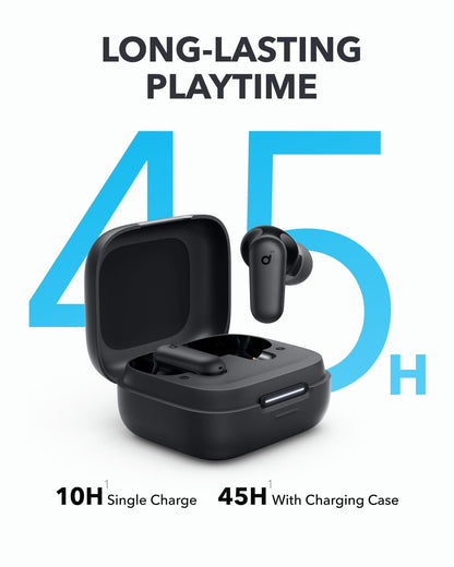 soundcore R50I NC by Anker Noise Cancelling in Ear Earbuds,Strong 42Db Adaptive Noise Cancelling,Powerful Bass,45H Playtime,2-in-1 Case and Phone Stand,Ip54,Fast Charge 10Min = 120 Min,Bluetooth 5.4
