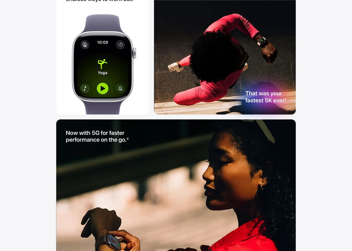 Apple Watch Series 11 GPS + Cellular 42mm Jet Black Aluminium Case with Black Sport Band - S/M