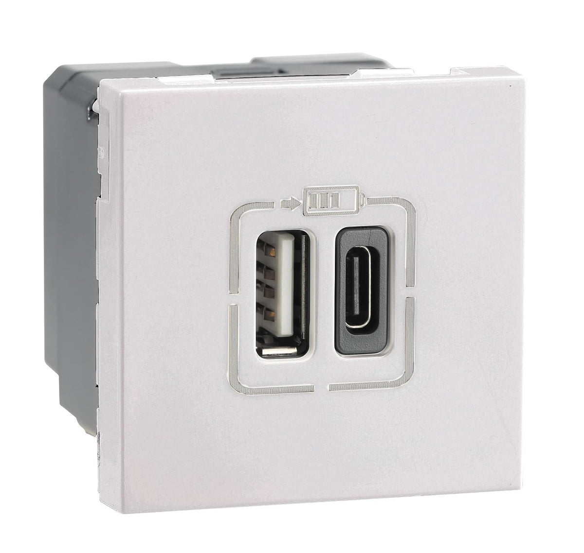 Legrand Lyncus-USB Charger-3000mA-Type A+C-2 Module-White