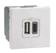 Legrand Lyncus-USB Charger-3000mA-Type A+C-2 Module-White (Open-Box)